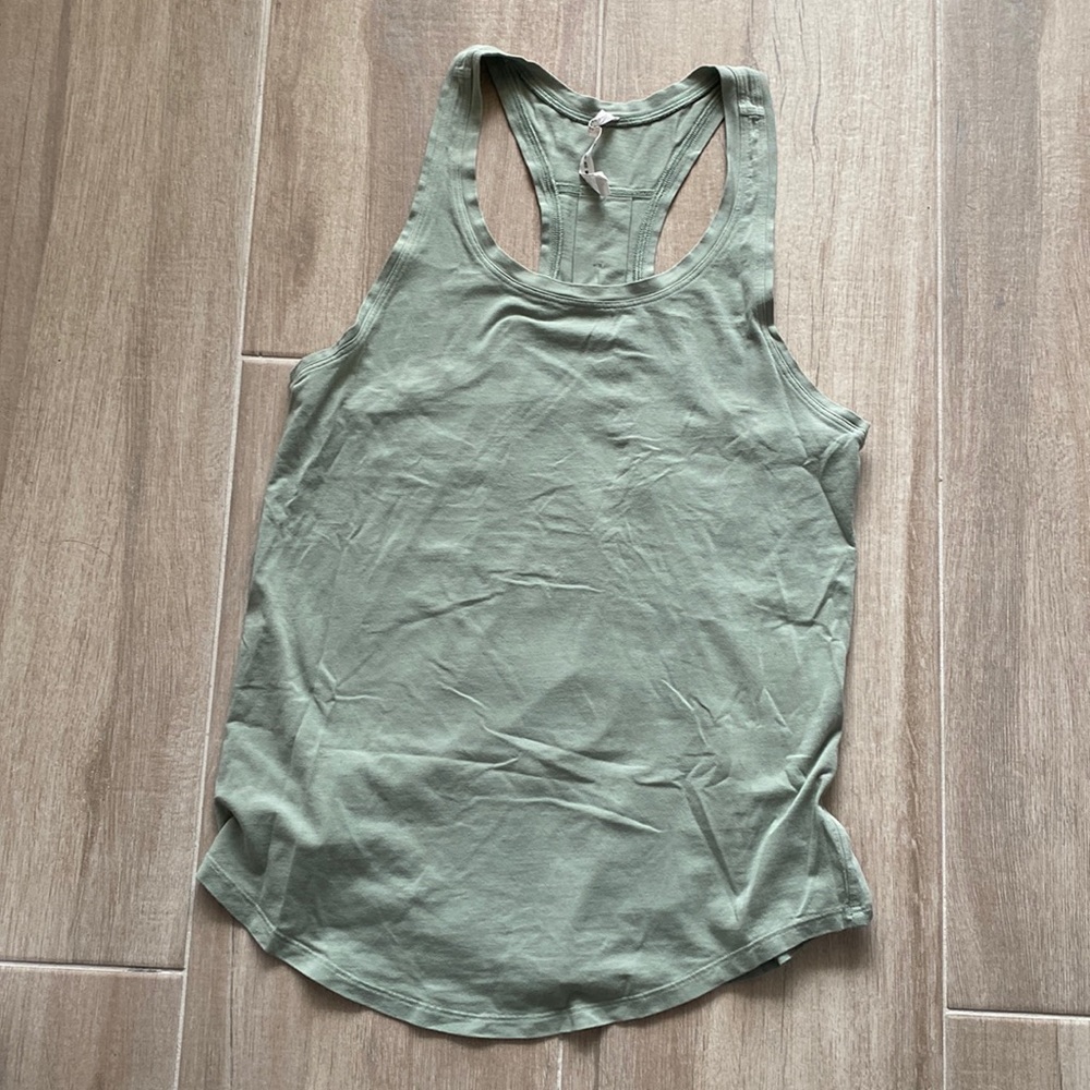 Lulu lemon sage green razor bank workout tank